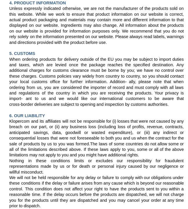 Veritas conditions of use